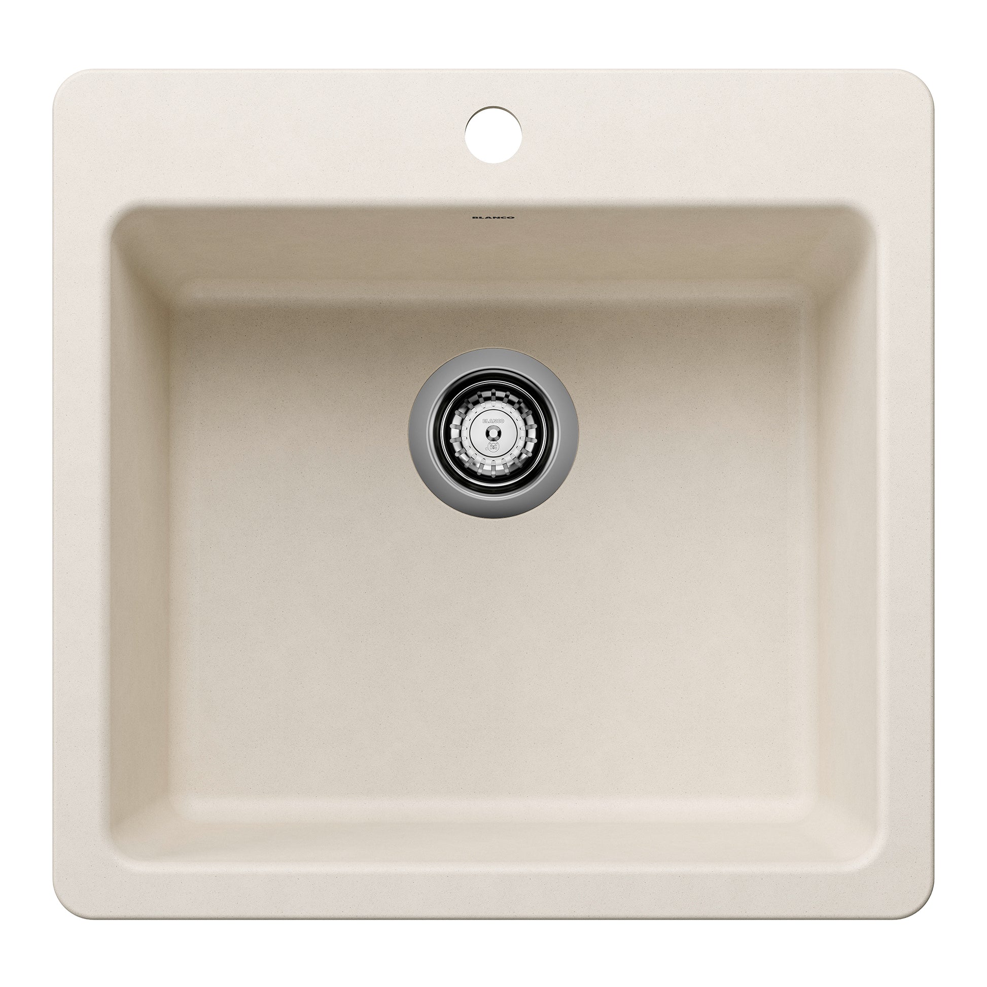 BLANCO 443233 Liven Liven SILGRANIT 21" Single Bowl Dual Mount Kitchen Sink - Soft White in Soft White