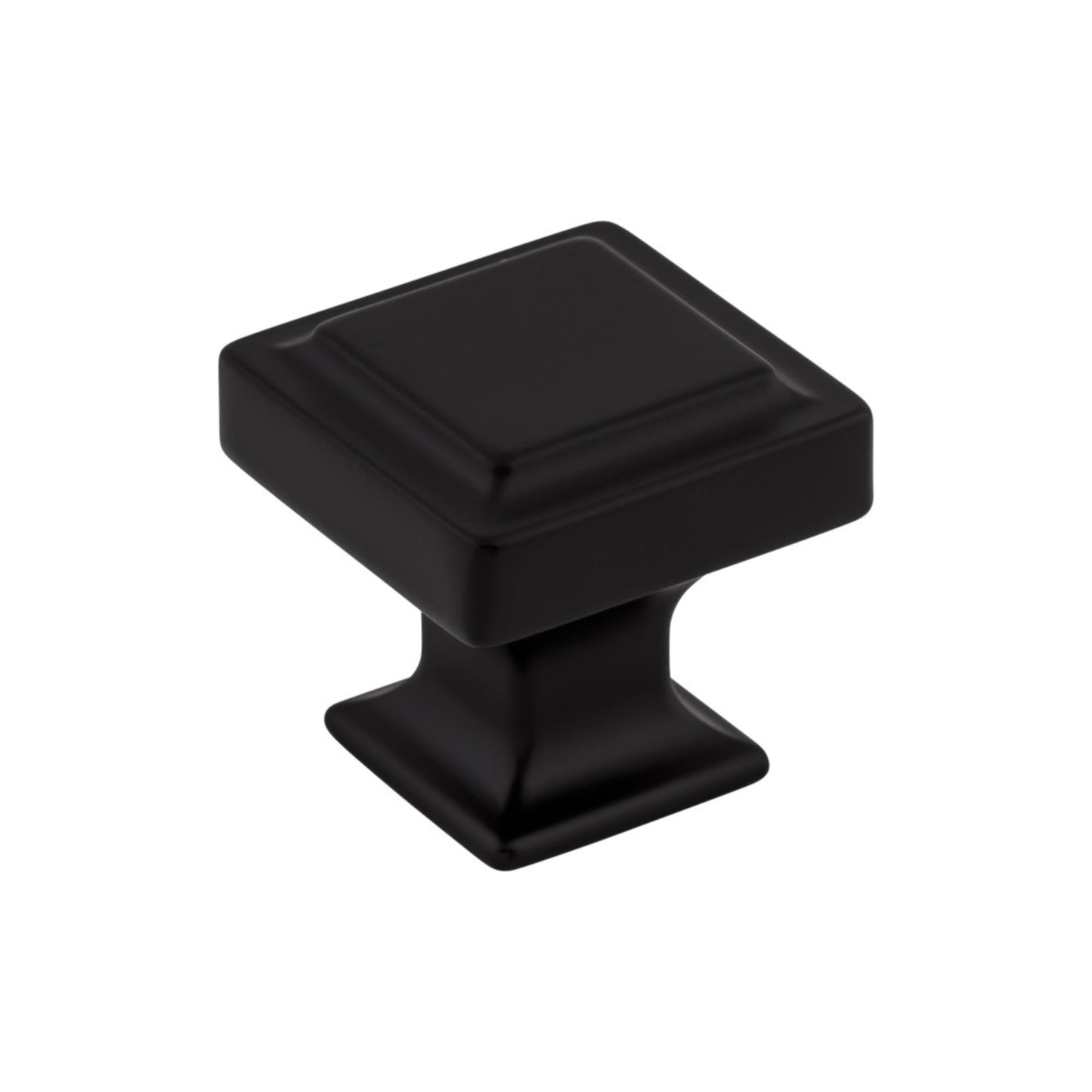 TOP KNOBS TK702BLK Ascendra 1 1/4" Length Square Knob - Flat Black