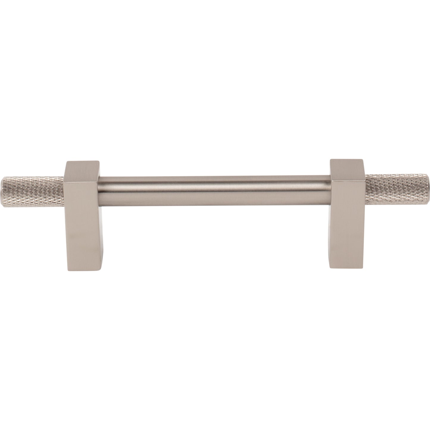 JEFFREY ALEXANDER 698-96SN Larkin Knurled Ends 96 mm Center-to-Center Bar Pull - Satin Nickel