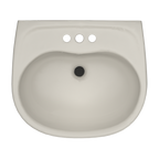 TOTO LHT241.4G#12 Supreme Oval Wall-Mount Bathroom Sink With Cefiontect And Shroud For 4 Inch Center Faucets - Sedona Beige