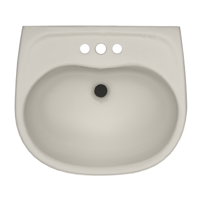 TOTO LHT241.4G#12 Supreme Oval Wall-Mount Bathroom Sink With Cefiontect And Shroud For 4 Inch Center Faucets - Sedona Beige