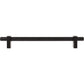 JEFFREY ALEXANDER 598-18MB Larkin Knurled Center 18" Center-to-Center Appliance Pull - Matte Black