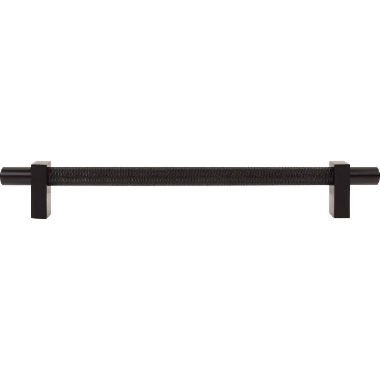 JEFFREY ALEXANDER 598-18MB Larkin Knurled Center 18" Center-to-Center Appliance Pull - Matte Black