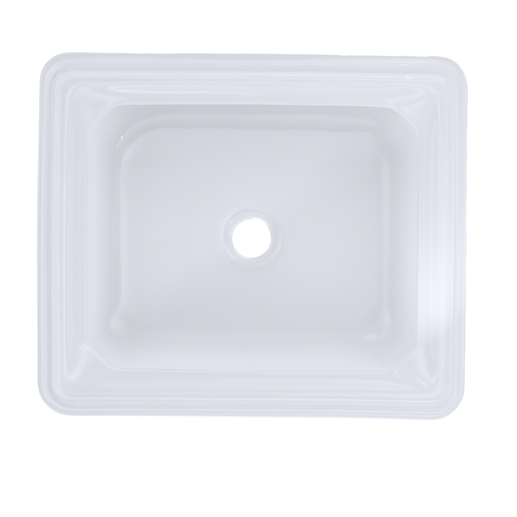 TOTO LT973G#01 Guinevere Rectangular Undermount Bathroom Sink With Cefiontect - Cotton White