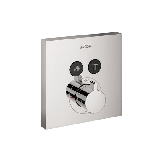 AXOR 36715001 ShowerSelect Thermostatic Trim Square for 2 Functions - Chrome
