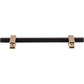 JEFFREY ALEXANDER 478-128MBSBZ Larkin 2 128 mm Center-to-Center Bar Pull - Matte Black w/Satin Bronze