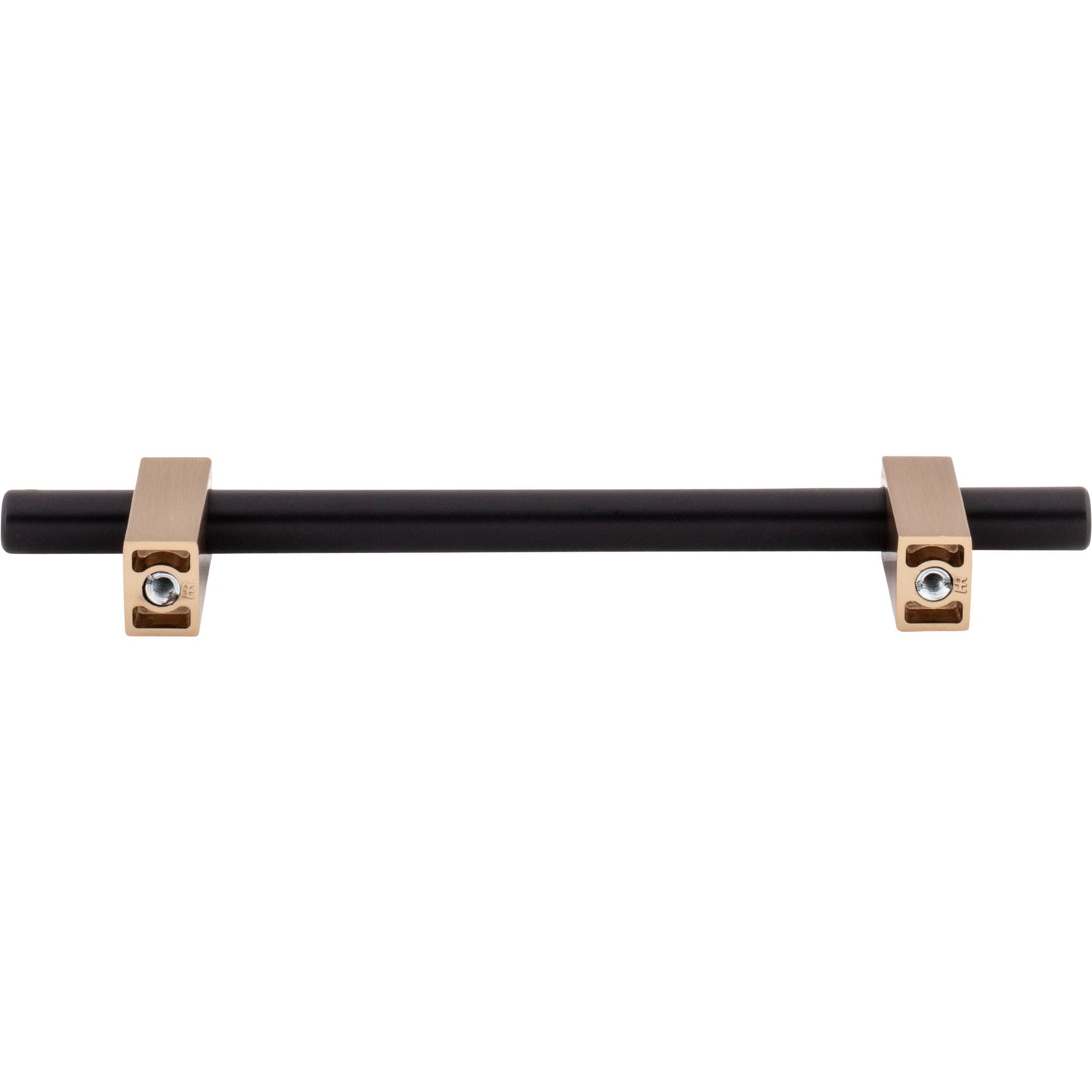 JEFFREY ALEXANDER 478-128MBSBZ Larkin 2 128 mm Center-to-Center Bar Pull - Matte Black w/Satin Bronze