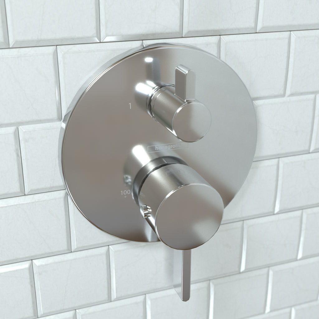 HANSGROHE 04230000 Ecostat Thermostatic Trim S with Volume Control - Chrome