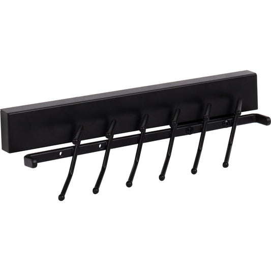 HARDWARE RESOURCES 295T-MB Matte Black 12" Tie Rack - Matte Black