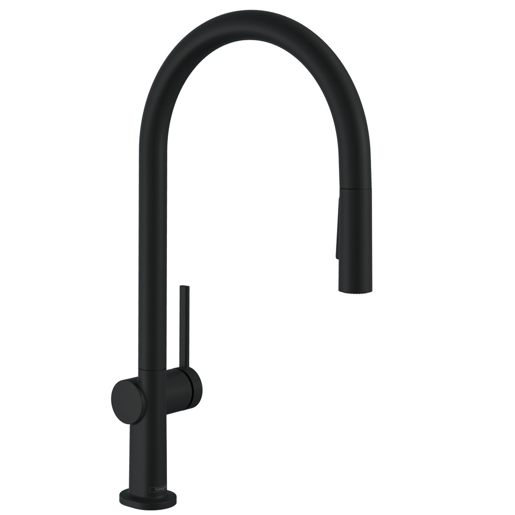 HANSGROHE 72857671 Talis N HighArc Kitchen Faucet, O-Style 2-Spray Pull-Down, 1.5 GPM - Matte Black