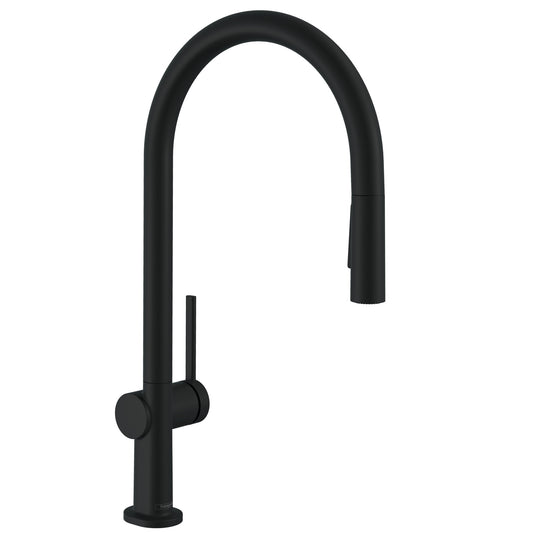 HANSGROHE 72857671 Talis N HighArc Kitchen Faucet, O-Style 2-Spray Pull-Down, 1.5 GPM in Matte Black