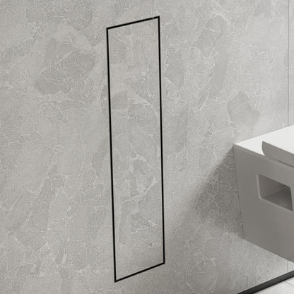 HANSGROHE 56060670 XtraStoris Rock Recessed Toilet Brush Holder with Shelf & Tileable Door - Matte Black