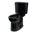 TOTO CST775CEF#51 Drake Two-Piece Round 1.28 Gpf Universal Height Tornado Flush Toilet With Cefiontect - Ebony