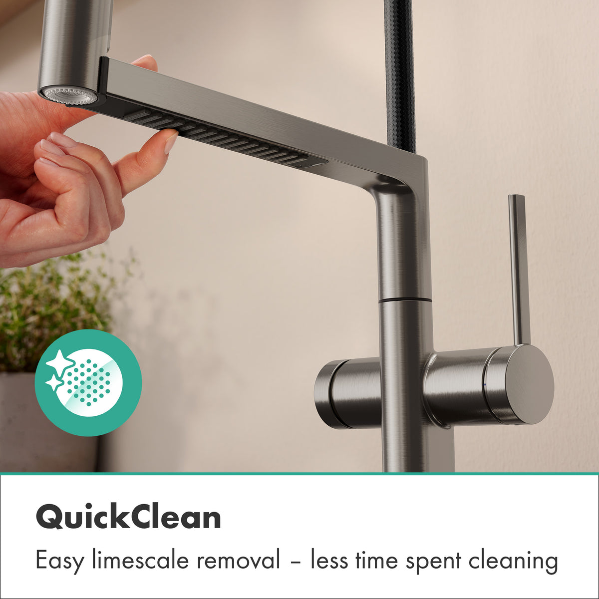 HANSGROHE 72861801 Talis N Semi-Pro PowderSpray Kitchen Faucet 1.75 GPM - Stainless Steel Optic