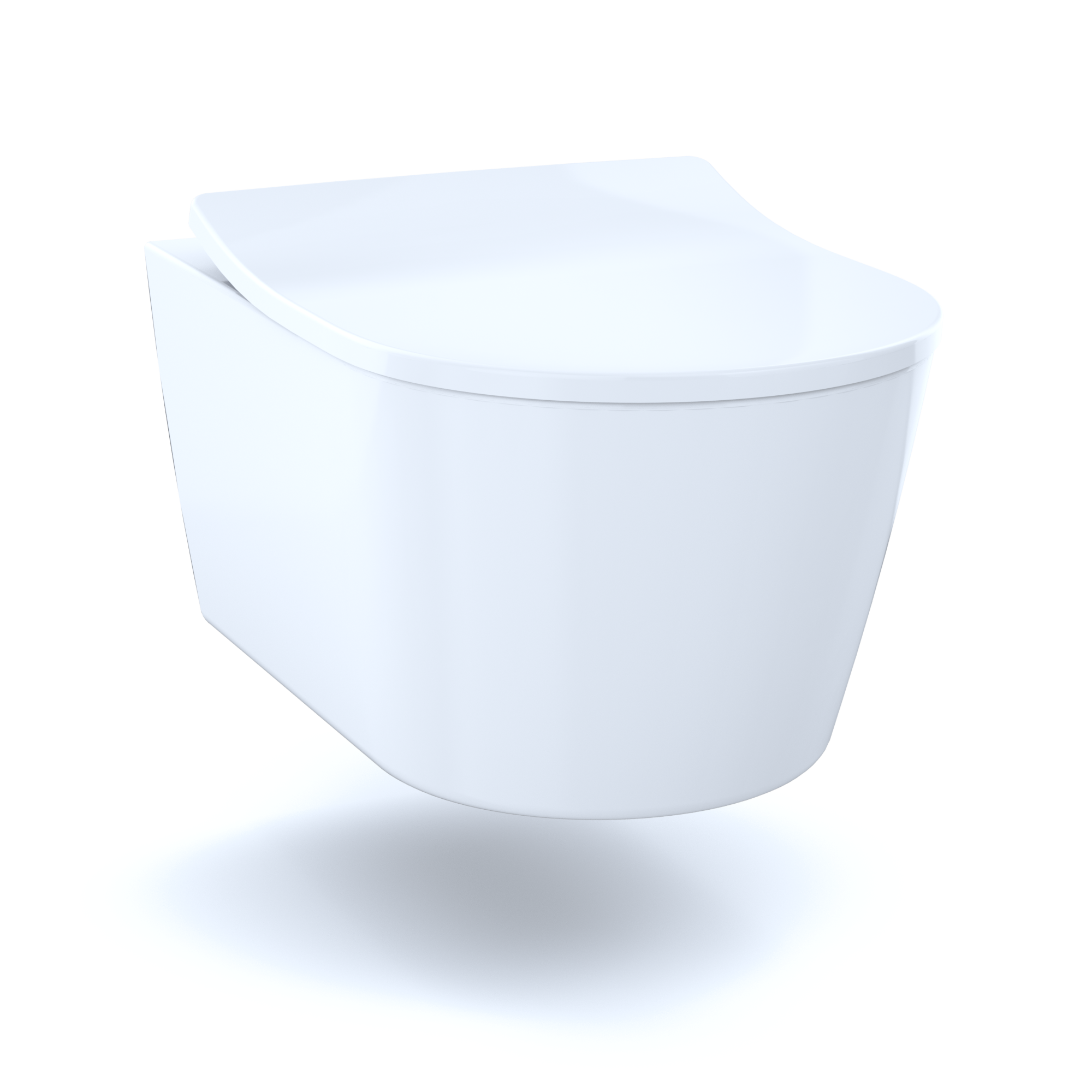 TOTO CWT447247CMFG#MS Rp Wall-Hung D-Shape Toilet And Duofit In-Wall 1.28 And 0.9 Gpf Dual-Flush Tank System With Copper Supply - Matte Silver