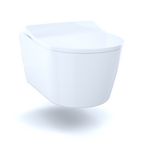 TOTO CWT447247CMFG#WH Rp Wall-Hung D-Shape Toilet And Duofit In-Wall 1.28 And 0.9 Gpf Dual-Flush Tank System With Copper Supply - White Matte