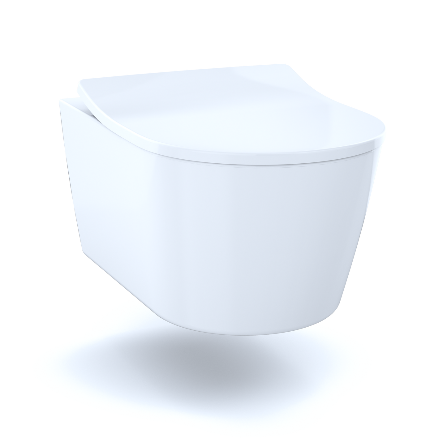 TOTO CT447CFG#01 Rp Wall-Hung Contemporary D-Shape Dual Flush 1.28 And 0.9 Gpf Toilet With Cefiontect - Cotton White