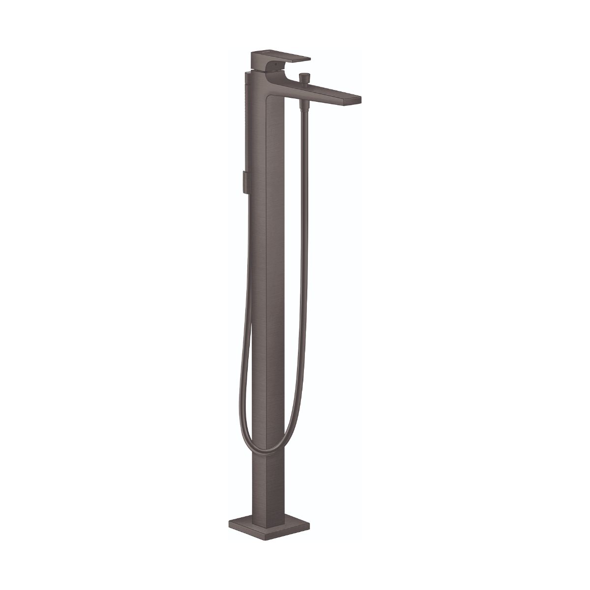 HANSGROHE 32532341 Metropol Freestanding Tub Filler Trim with Lever Handle and 1.75 GPM Handshower - Brushed Black Chrome