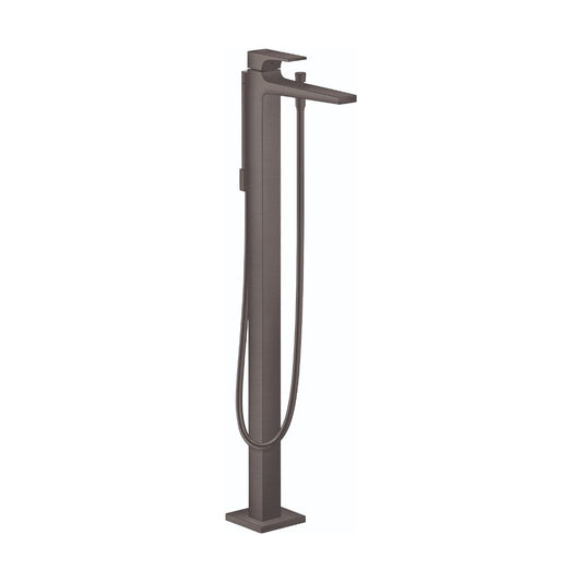 HANSGROHE 32532341 Metropol Freestanding Tub Filler Trim with Lever Handle and 1.75 GPM Handshower - Brushed Black Chrome