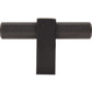 JEFFREY ALEXANDER 498T-MB Larkin Knurled 2-3/8" Length Bar Knob - Matte Black