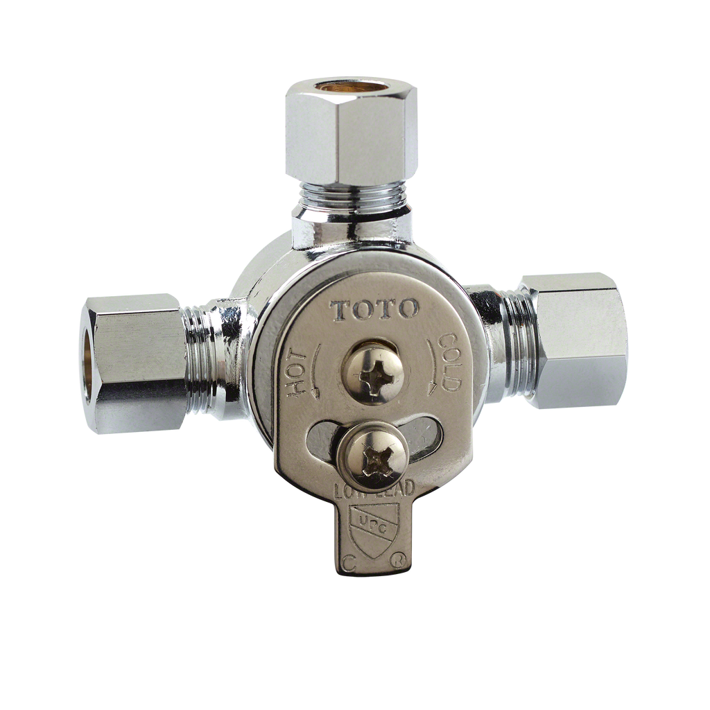 TOTO TEL113-D20EM#CP Helix Ecopower 0.35 Gpm Electronic Touchless Sensor Bathroom Faucet With Mixing Valve - Polished Chrome