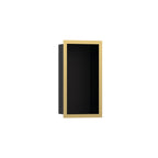 HANSGROHE 56095990 XtraStoris Individual Wall Niche Matte Black with Design Frame 12"x 6"x 4" - Polished Gold Optic