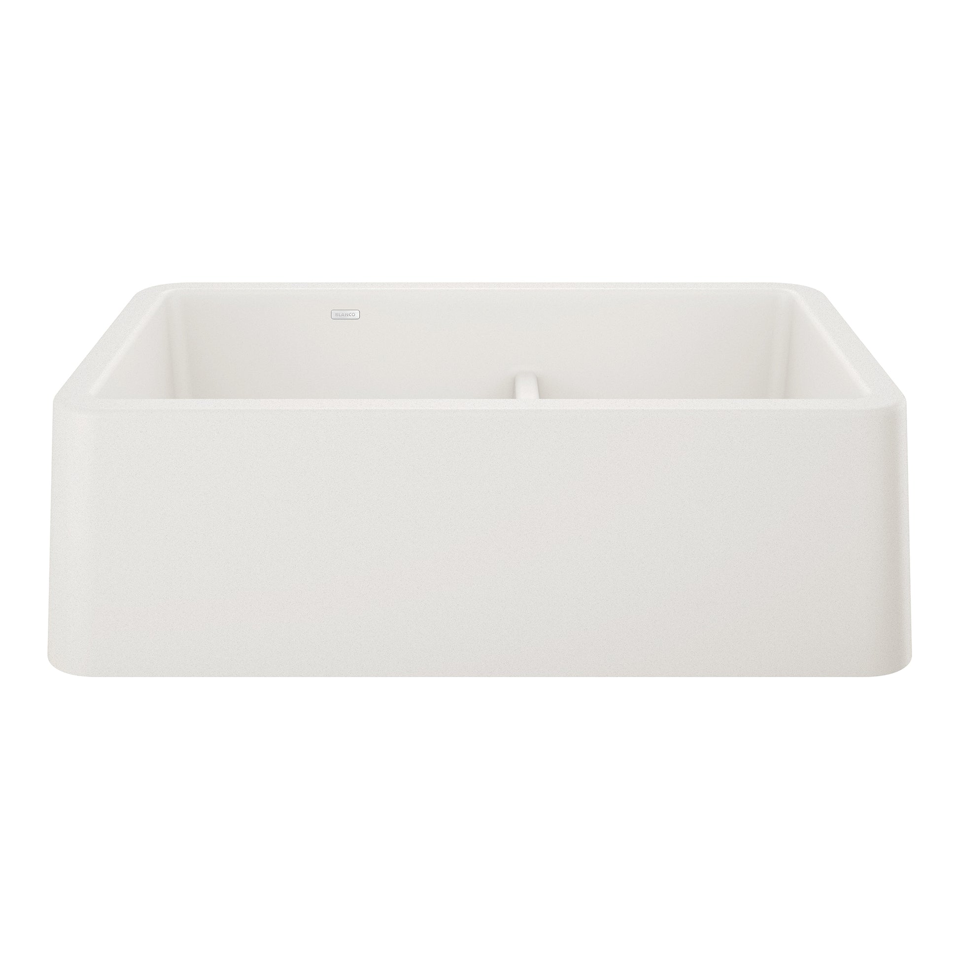 BLANCO 402324 Ikon Ikon SILGRANIT 33" Double Bowl Apron-Front Farmhouse Sink with Low Divide - White in White