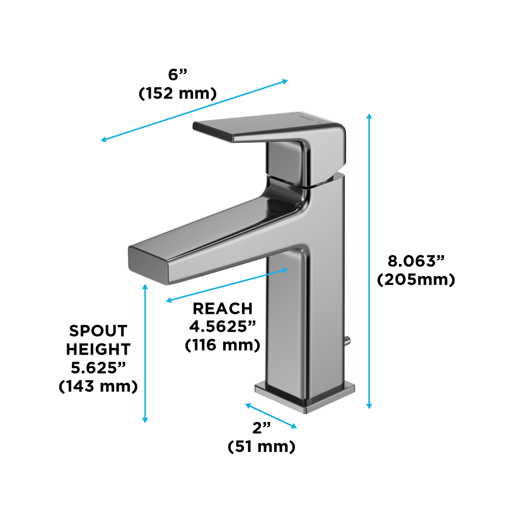 TOTO TLG10301U#PN GB Series 1.2 GPM Single Handle Bathroom Sink Faucet with COMFORT GLIDE Technology and Drain Assembly , Polished Nickel