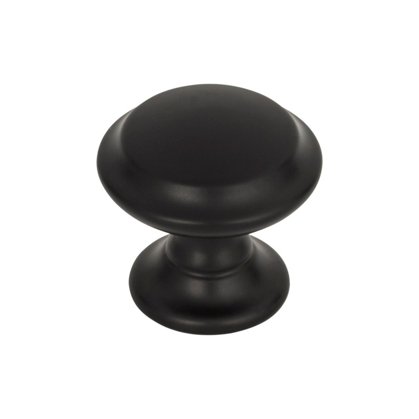 TOP KNOBS TK1050BLK Barrow 1-1/4" Diameter Mushroom Knob - Flat Black