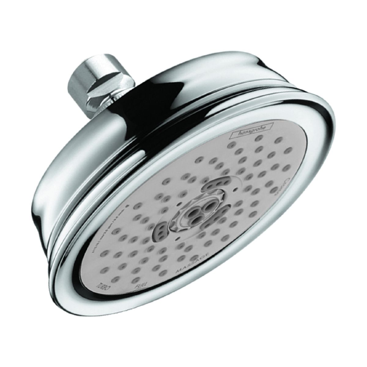 HANSGROHE 04070000 Croma 100 Classic Showerhead 3-Jet, 2.5 GPM - Chrome
