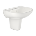 TOTO LHT241.4G#11 Supreme Oval Wall-Mount Bathroom Sink With Cefiontect And Shroud For 4 Inch Center Faucets - Colonial White