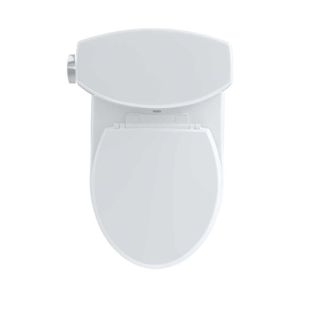 TOTO CST453CEFRG#01 Drake Ii Two-Piece Round 1.28 Gpf Universal Height Toilet With Cefiontect And Right-Hand Trip Lever - Cotton White