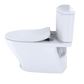 TOTO MS442234CEFG#01 Nexus Two-Piece Elongated 1.28 GPF Universal Height Toilet with CEFIONTECT and SS234 SoftClose Seat , Cotton White