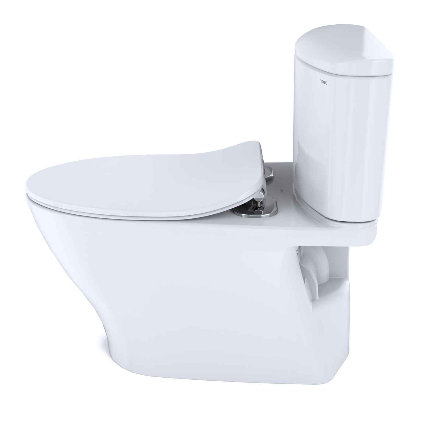 TOTO MS442234CEFG#01 Nexus Two-Piece Elongated 1.28 GPF Universal Height Toilet with CEFIONTECT and SS234 SoftClose Seat , Cotton White