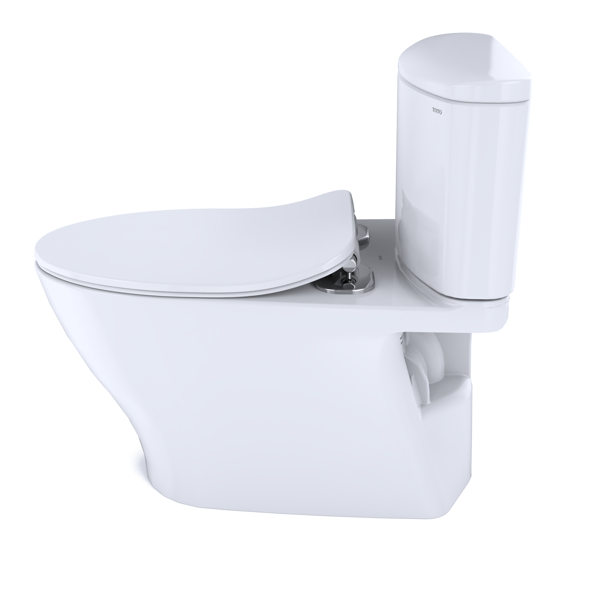 TOTO MS442234CUFG#01 Nexus 1G Two-Piece Elongated 1.0 Gpf Universal Height Toilet With Cefiontect And Ss234 Softclose Seat - Cotton White