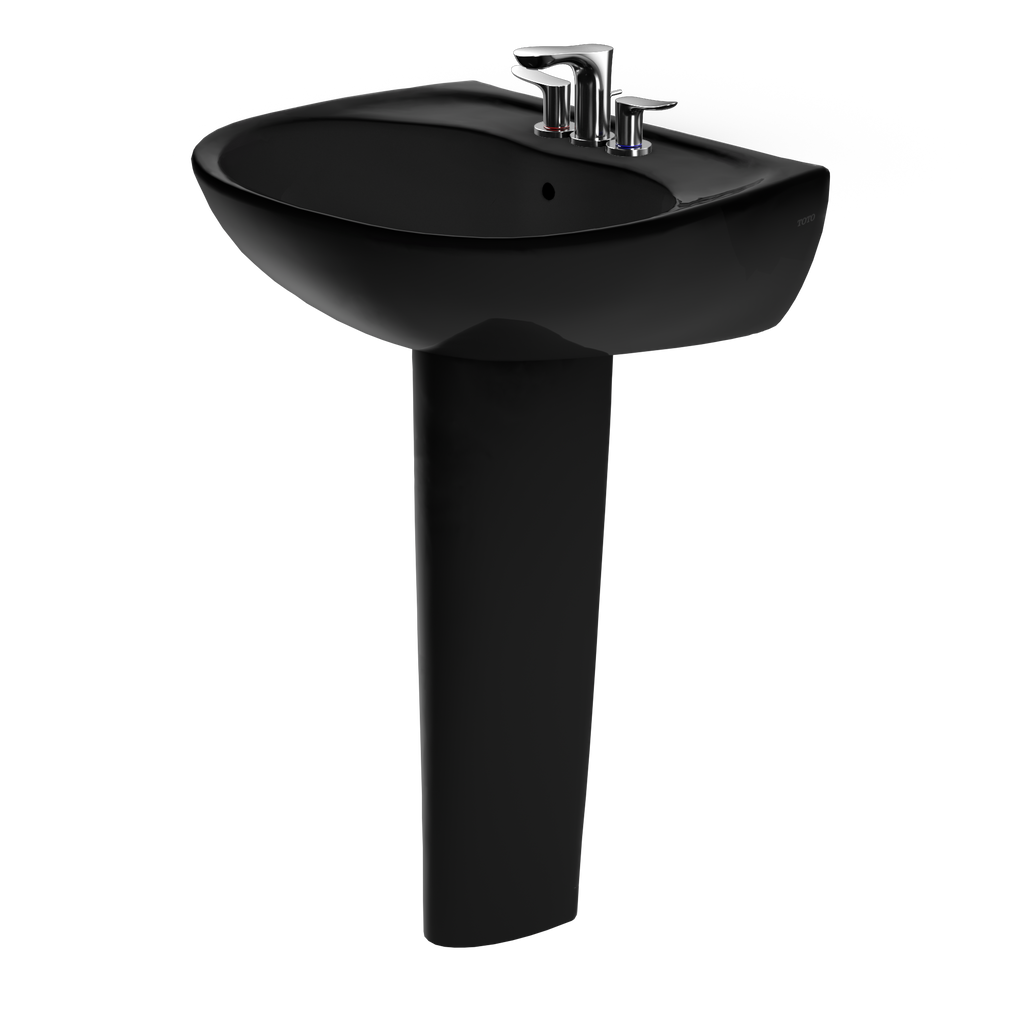 TOTO LPT241.4#51 Supreme Oval Basin Pedestal Bathroom Sink For4 Inch Center Faucets - Ebony