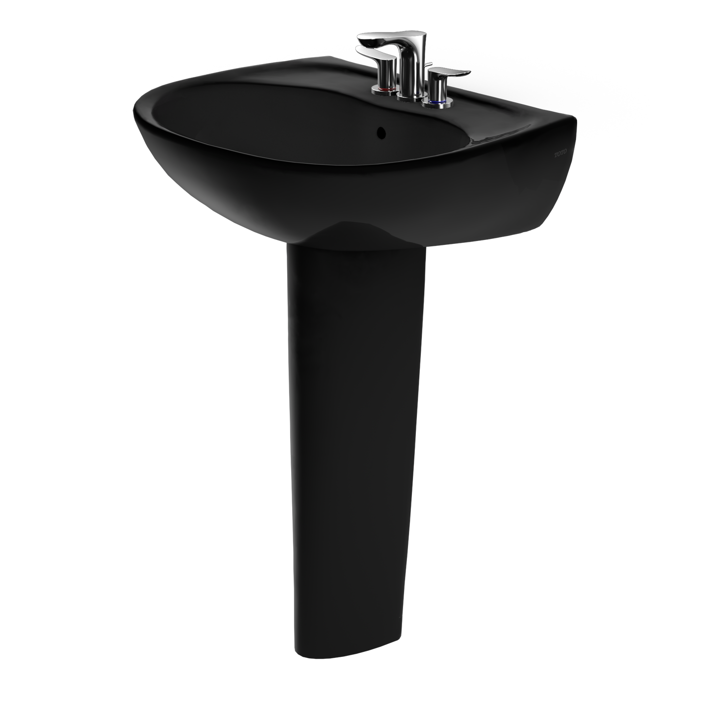 TOTO LPT241.4#51 Supreme Oval Basin Pedestal Bathroom Sink For4 Inch Center Faucets - Ebony