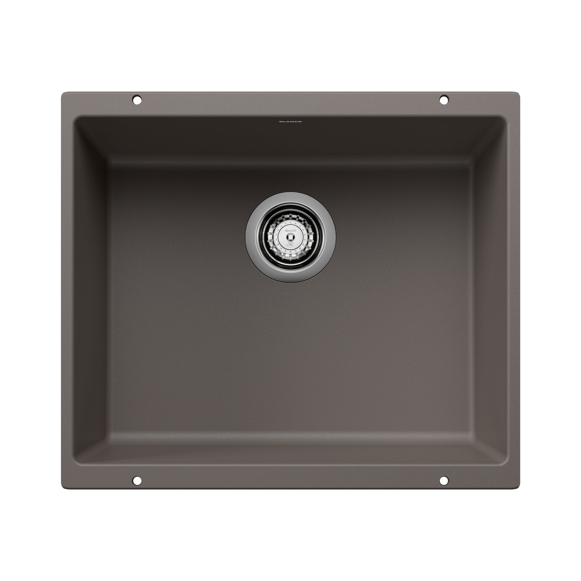 BLANCO 527414 Precis Precis SILGRANIT 21" Single Bowl Undermount Kitchen Sink - Volcano Gray in Volcano Gray