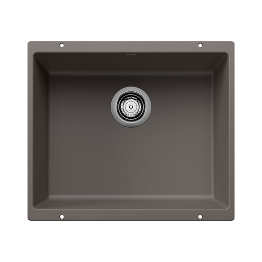 BLANCO 527414 Precis Precis SILGRANIT 21" Single Bowl Undermount Kitchen Sink - Volcano Gray in Volcano Gray