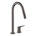AXOR 34822341 Citterio M 2-Hole Single-Handle Kitchen Faucet 2-Spray Pull-Down, 1.75 GPM - Brushed Black Chrome