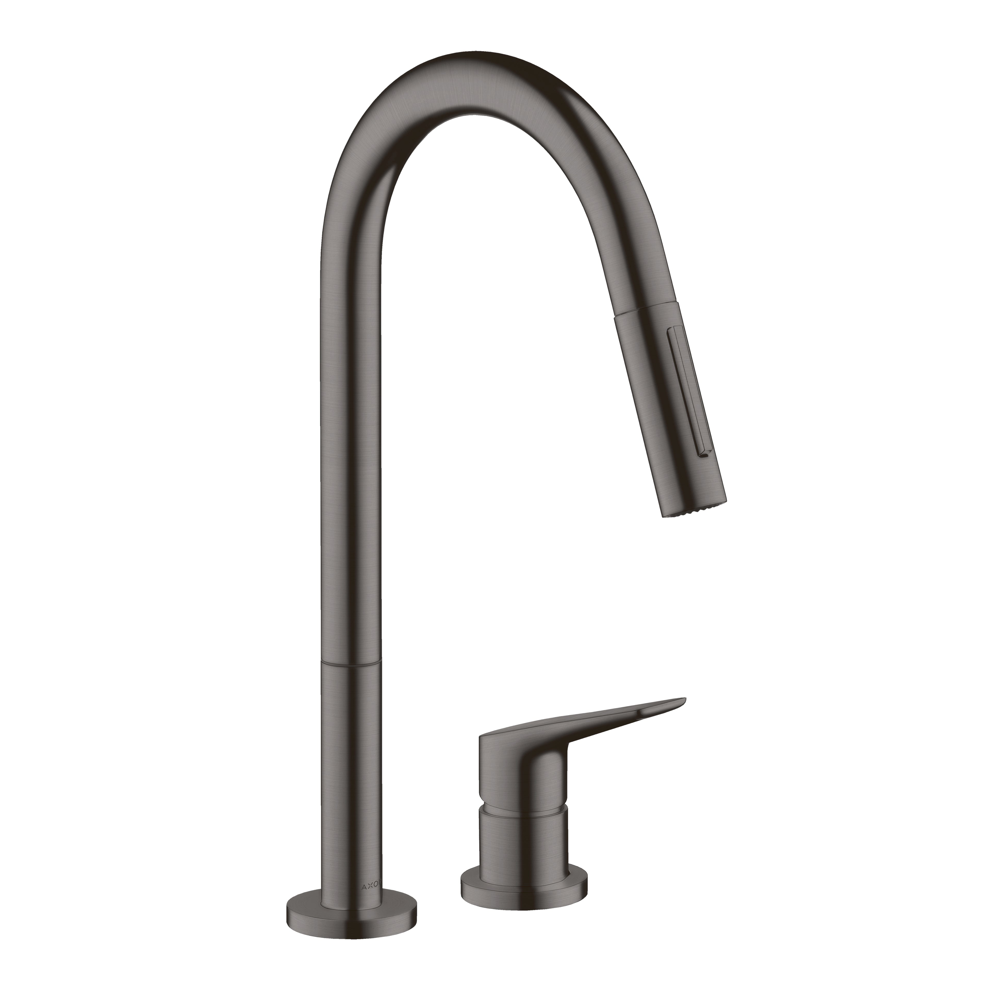 AXOR 34822341 Citterio M 2-Hole Single-Handle Kitchen Faucet 2-Spray Pull-Down, 1.75 GPM - Brushed Black Chrome