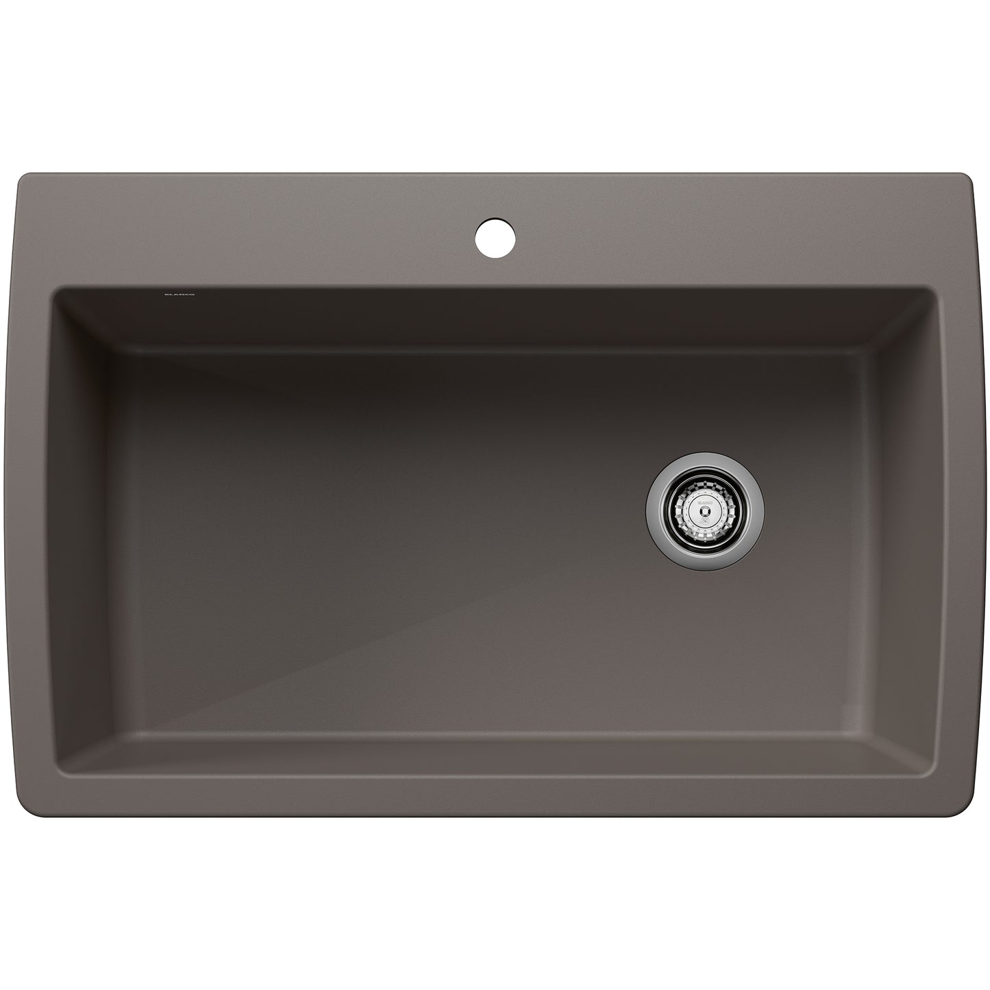 BLANCO 443109 Diamond Diamond SILGRANIT 33.5" Super Single Dual Mount Kitchen Sink - Volcano Gray in Volcano Gray