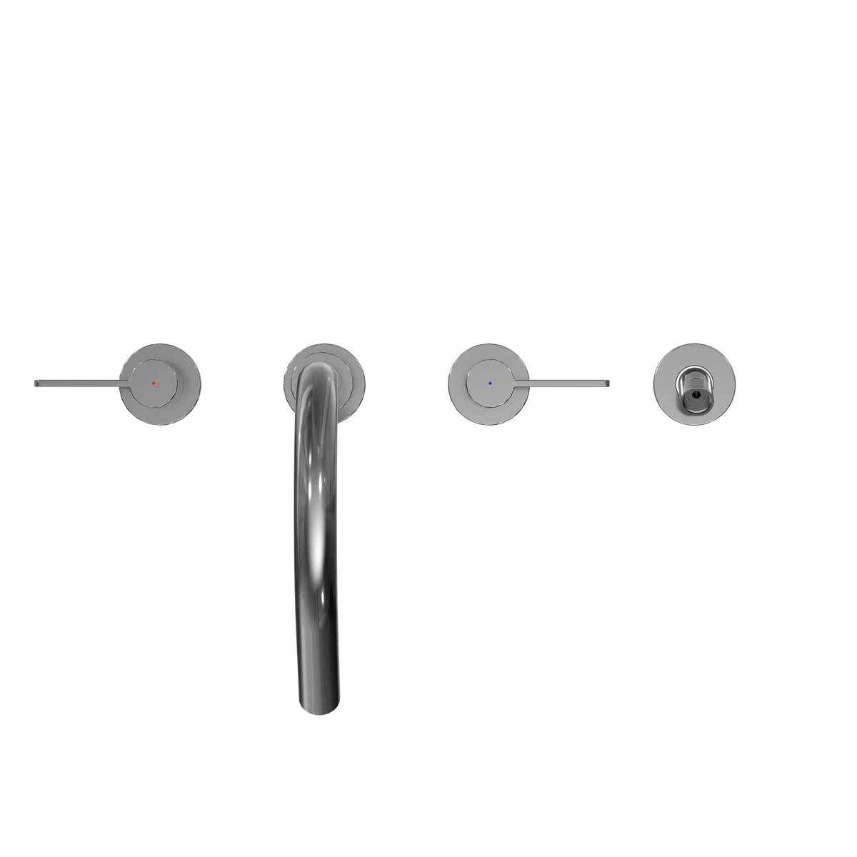TOTO TBG11202UA#CP Gf Two Lever Handle Deck-Mount Roman Tub Filler Trim With Handshower - Polished Chrome