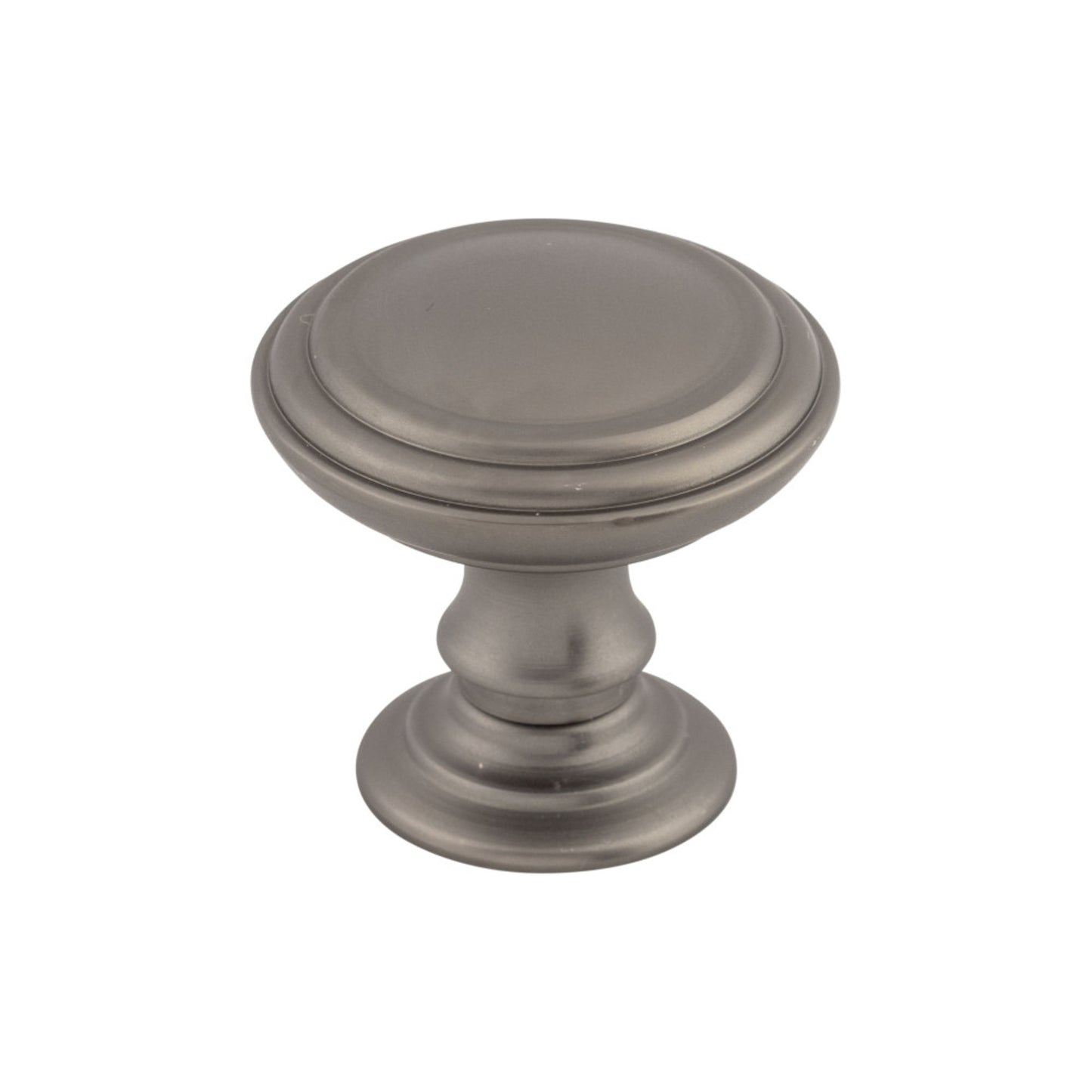 TOP KNOBS TK321AG Reeded 1 1/2" Diameter Round Knob - Ash Gray