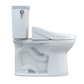 TOTO MW7863084CEFG.10#01 Drake Transitional WASHLET+ Two-Piece Elongated 1.28 GPF Universal Height TORNADO FLUSH Toilet with C5 Bidet Seat , Cotton White