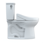 TOTO MW7863084CEFG#01 Drake Transitional Washlet+ Two-Piece Elongated 1.28 Gpf Universal Height Tornado Flush Toilet With C5 Bidet Seat - Cotton White