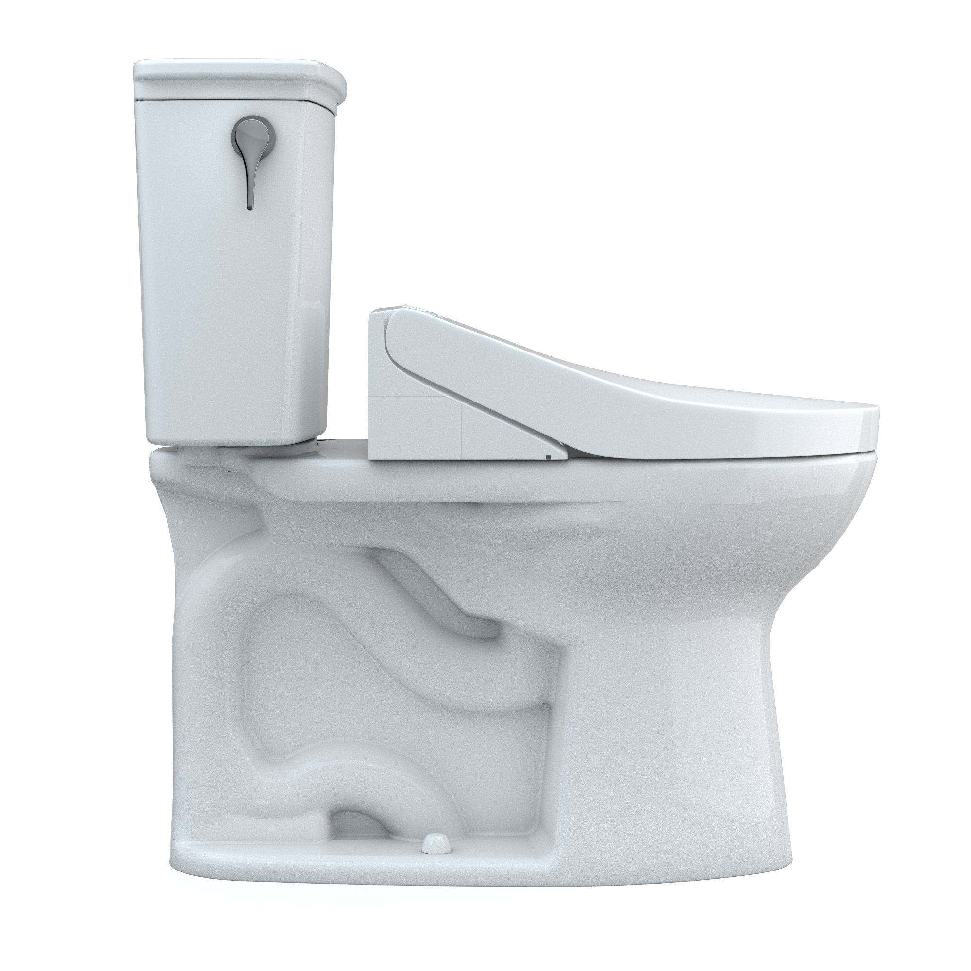 TOTO MW7863084CEFG#01 Drake Transitional Washlet+ Two-Piece Elongated 1.28 Gpf Universal Height Tornado Flush Toilet With C5 Bidet Seat - Cotton White