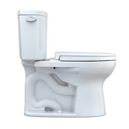 TOTO MS454124CEFG#01 Drake Ii Two-Piece Elongated 1.28 Gpf Universal Height Toilet With Cefiontect And Ss124 Softclose Seat - Cotton White