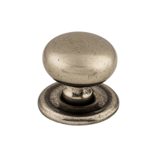 TOP KNOBS M25 Victoria 1 1/4" Diameter Round Knob - Pewter Antique