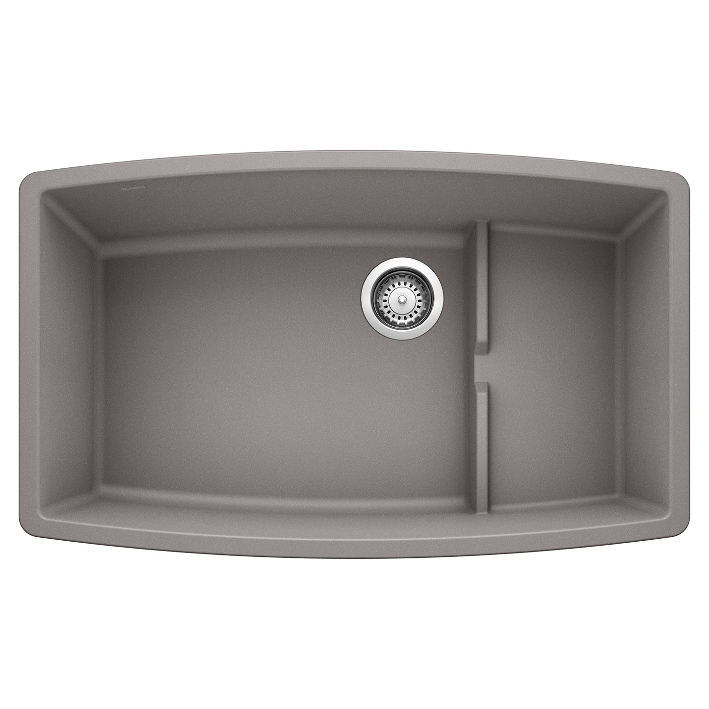 BLANCO 440067 Performa Performa Cascade SILGRANIT 32" Single Bowl Undermount Kitchen Sink with Colander - Metallic Gray in Metallic Gray